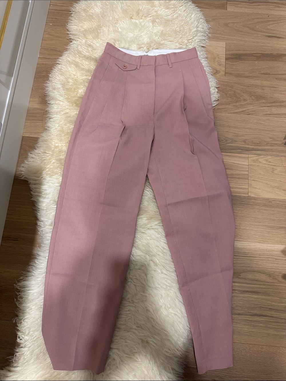 Frankie Shop Blush Pink Lined Trousers